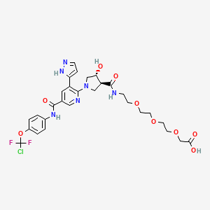 molecular formula C29H33ClF2N6O9 B12423955 ABL-001-Amide-PEG3-acid 
