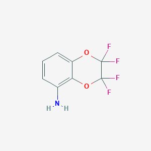 molecular formula C8H5F4NO2 B124240 2,2,3,3-四氟-2,3-二氢苯并[b][1,4]二噁英-5-胺 CAS No. 119895-70-4