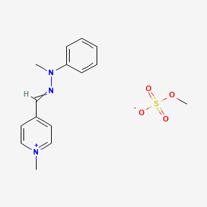 B1242402 Pyridinium, 1-methyl-4-[(methylphenylhydrazono)methyl]-, methyl sulfate CAS No. 68259-00-7