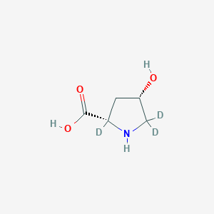 molecular formula C5H9NO3 B12424351 cis-4-Hydroxy-L-proline-d3 