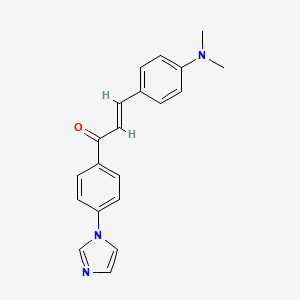 molecular formula C20H19N3O B1242444 (E)-3-[4-(dimethylamino)phenyl]-1-(4-imidazol-1-ylphenyl)prop-2-en-1-one 