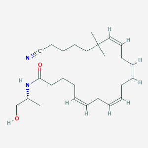 molecular formula C26H42N2O2 B1242476 (5Z,8Z,11Z,14Z)-20-cyano-N-[(2R)-1-hydroxypropan-2-yl]-16,16-dimethylicosa-5,8,11,14-tetraenamide 