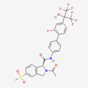 molecular formula C27H21F7N2O5S B12424964 ROR|At inverse agonist 26 