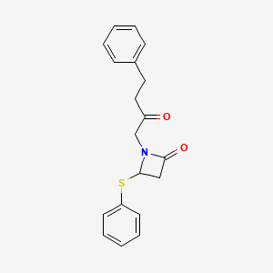 molecular formula C19H19NO2S B1242504 4-phenylthio-N-(4-phenyl-2-oxobutyl)azetidin-2-one 