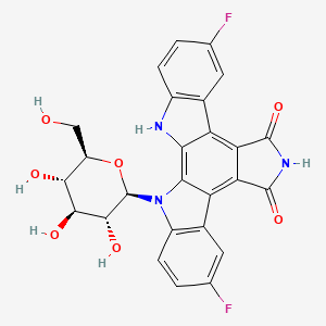 molecular formula C26H19F2N3O7 B1242512 Fluoroindolocarbazole C 