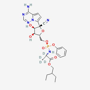 molecular formula C27H35N6O8P B12425209 Remdesivir impurity 9-d4 