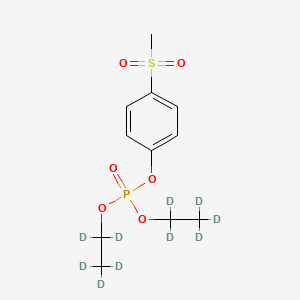 molecular formula C11H17O6PS B12425303 Fensulfothion oxon sulfone-d10 