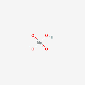 molecular formula HMnO4- B1242573 Hydrogen manganate 
