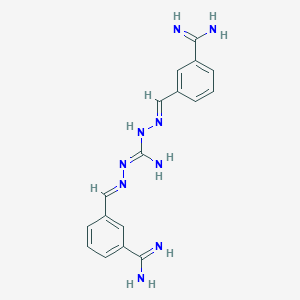 molecular formula C17H19N9 B1242591 Carbonimidic dihydrazide, bis((3-(aminoiminomethyl)phenyl)methylene)- CAS No. 211816-91-0