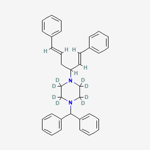 molecular formula C35H36N2 B12426261 Cinnarizine-cinnamyl-d8 