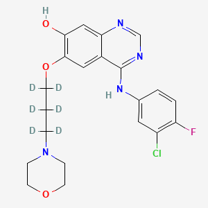 molecular formula C21H22ClFN4O3 B12426458 O-Desmethyl gefitinib-d6 