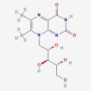 molecular formula C13H18N4O6 B12426663 6,7-Dimethyl-8-ribityllumazine-d6 