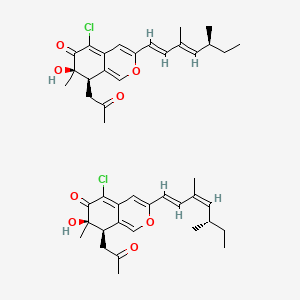 6H-2-Benzopyran-6-one, 5-chloro-3-((1E,3Z,5S)-3,5-dimethyl-1,3-heptadienyl)-7,8-dihydro-7-hydroxy-7-methyl-8-(2-oxopropyl)-, (7R,8R)-