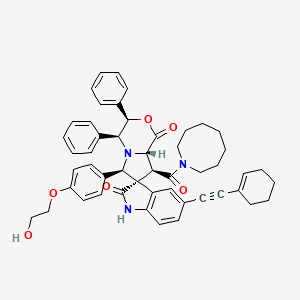 (3R,3'R,4'S,6'R,8'S,8'aS)-8'-[1-azocanyl(oxo)methyl]-5-[2-(1-cyclohexenyl)ethynyl]-6'-[4-(2-hydroxyethoxy)phenyl]-3',4'-diphenylspiro[1H-indole-3,7'-4,6,8,8a-tetrahydro-3H-pyrrolo[2,1-c][1,4]oxazine]-1',2-dione