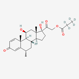 molecular formula C25H34O6 B12426985 Methylprednisolone 21-propionate-d5 