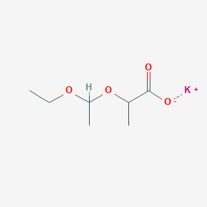 molecular formula C7H13KO4 B012427 Potassium 2-(1'-ethoxy)ethoxypropionate CAS No. 100743-68-8