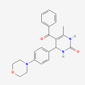 5-benzoyl-6-methyl-4-[4-(4-morpholinyl)phenyl]-3,4-dihydro-1H-pyrimidin-2-one