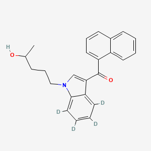 molecular formula C24H23NO2 B12427211 naphthalen-1-yl-[4,5,6,7-tetradeuterio-1-(4-hydroxypentyl)indol-3-yl]methanone 