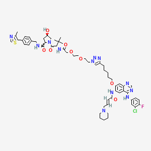molecular formula C58H72ClFN12O8S B12427240 PROTAC EGFR degrader 2 