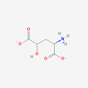 molecular formula C5H8NO5- B1242725 4-hydroxy-L-glutamate(1-) 