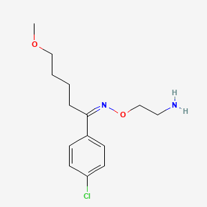 2-[(Z)-[1-(4-chlorophenyl)-5-methoxypentylidene]amino]oxyethanamine