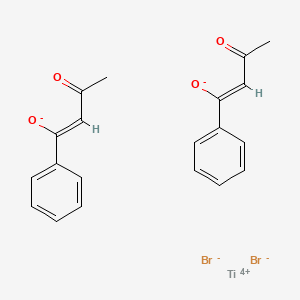 molecular formula C20H18Br2O4Ti B1242731 TI(Bzac)2-Br2 CAS No. 66749-01-7