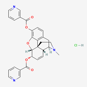 molecular formula C29H26ClN3O5 B1242735 Nicomorphine hydrochloride CAS No. 12040-41-4