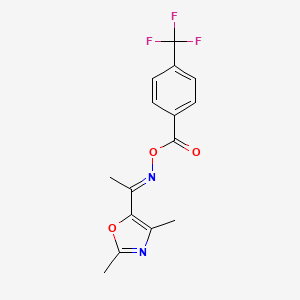 [(E)-1-(2,4-dimethyl-1,3-oxazol-5-yl)ethylideneamino] 4-(trifluoromethyl)benzoate