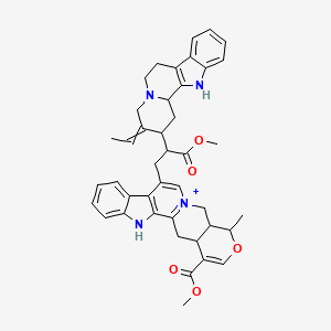 molecular formula C42H45N4O5+ B12427372 methyl 11-[2-(3-ethylidene-2,4,6,7,12,12b-hexahydro-1H-indolo[2,3-a]quinolizin-2-yl)-3-methoxy-3-oxopropyl]-16-methyl-17-oxa-3-aza-13-azoniapentacyclo[11.8.0.02,10.04,9.015,20]henicosa-1(13),2(10),4,6,8,11,18-heptaene-19-carboxylate 