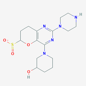 4-(3-hydroxypiperidin-1-yl)-2-piperazin-1-yl-7,8-dihydro-6H-pyrano[3,2-d]pyrimidine-6-sulfinate
