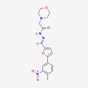 N-[(E)-[5-(4-methyl-3-nitrophenyl)furan-2-yl]methylideneamino]-2-morpholin-4-ylacetamide