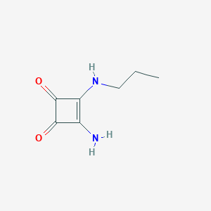 molecular formula C7H10N2O2 B124275 3-Amino-4-(propylamino)cyclobut-3-ene-1,2-dione CAS No. 282093-54-3