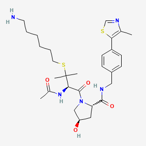 molecular formula C29H43N5O4S2 B12427519 VH032-thiol-C6-NH2 