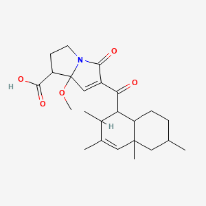 6-(2,3,4a,6-tetramethyl-2,5,6,7,8,8a-hexahydro-1H-naphthalene-1-carbonyl)-8-methoxy-5-oxo-2,3-dihydro-1H-pyrrolizine-1-carboxylic acid