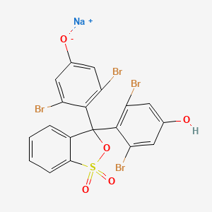 molecular formula C19H9Br4NaO5S B12427679 Sodium 3,5-dibromo-4-[3-(2,6-dibromo-4-hydroxyphenyl)-1,1-dioxo-1,3-dihydro-2,1lambda~6~-benzoxathiol-3-yl]phenolate CAS No. 271766-01-9