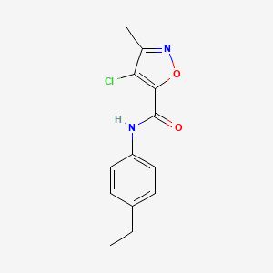 molecular formula C13H13ClN2O2 B1242778 4-氯-N-(4-乙基苯基)-3-甲基-5-异恶唑甲酰胺 