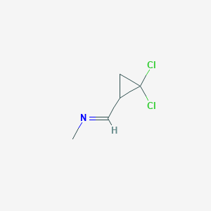 molecular formula C5H7Cl2N B124278 1-(2,2-Dichlorocyclopropyl)-N-methylmethanimine CAS No. 149511-04-6