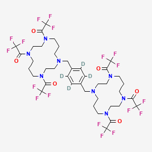 molecular formula C40H48F18N8O6 B12427805 Plerixafor-(phenylene-d4) 4,4',8,8',11,11'-Hexatrifluoroacetate 