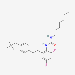 N-heptyl-N'-(2,4-difluoro-6-{2-[4-(2,2-dimethylpropyl)phenyl]ethyl}phenyl)urea