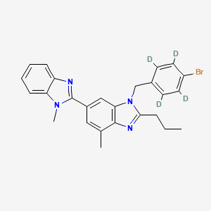 molecular formula C26H25BrN4 B12427853 Debenzoic acid bromotelmisartan-d4 