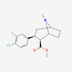 molecular formula C17H22ClNO2 B1242787 Methyl (2S,3S)-3-(4-chloro-3-methylphenyl)-8-methyl-8-azabicyclo[3.2.1]octane-2-carboxylate CAS No. 143982-09-6