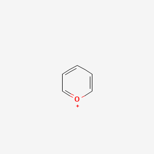 molecular formula C5H5O+ B1242799 Pyrylium CAS No. 289-67-8