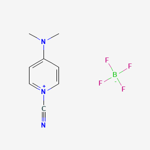 molecular formula C8H10BF4N3 B1242809 1-Cyano-4-(dimethylamino)pyridinium tetrafluoroborate CAS No. 59016-56-7
