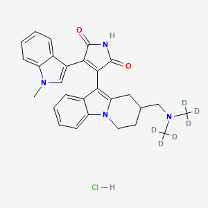 molecular formula C28H29ClN4O2 B12428146 Bisindolylmaleimide XI Hydrochloride-d6 