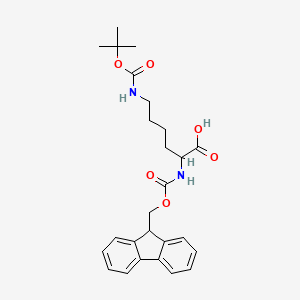 molecular formula C26H32N2O6 B12428202 6-{[(Tert-butoxy)carbonyl]amino}-2-({[(9H-fluoren-9-YL)methoxy]carbonyl}amino)hexanoic acid CAS No. 205812-10-8