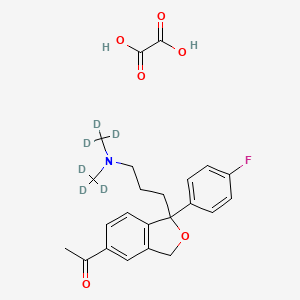 molecular formula C23H26FNO6 B12428217 Acetyl Citalopram-d6 Oxalate 