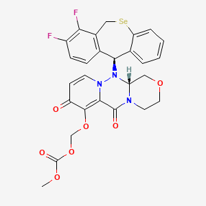 molecular formula C27H23F2N3O7Se B12428335 Sebaloxavir marboxil 