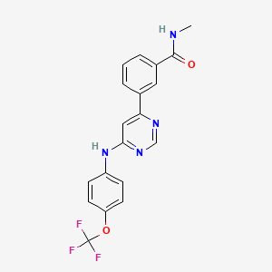 molecular formula C19H15F3N4O2 B12428347 GNF5-amido-Me 