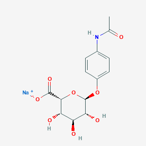 molecular formula C14H16NNaO8 B12428356 sodium;(2R,3S,4S,5R,6S)-6-(4-acetamidophenoxy)-3,4,5-trihydroxyoxane-2-carboxylate 