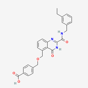 molecular formula C27H25N3O5 B12428383 Antimalarial agent 2 